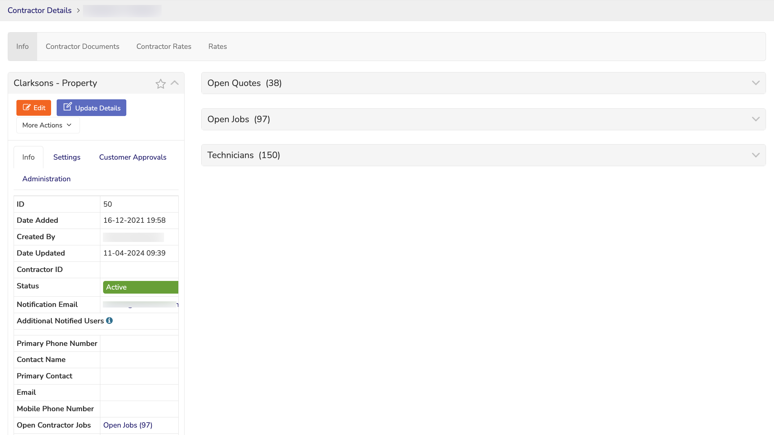 Contractor Assignments