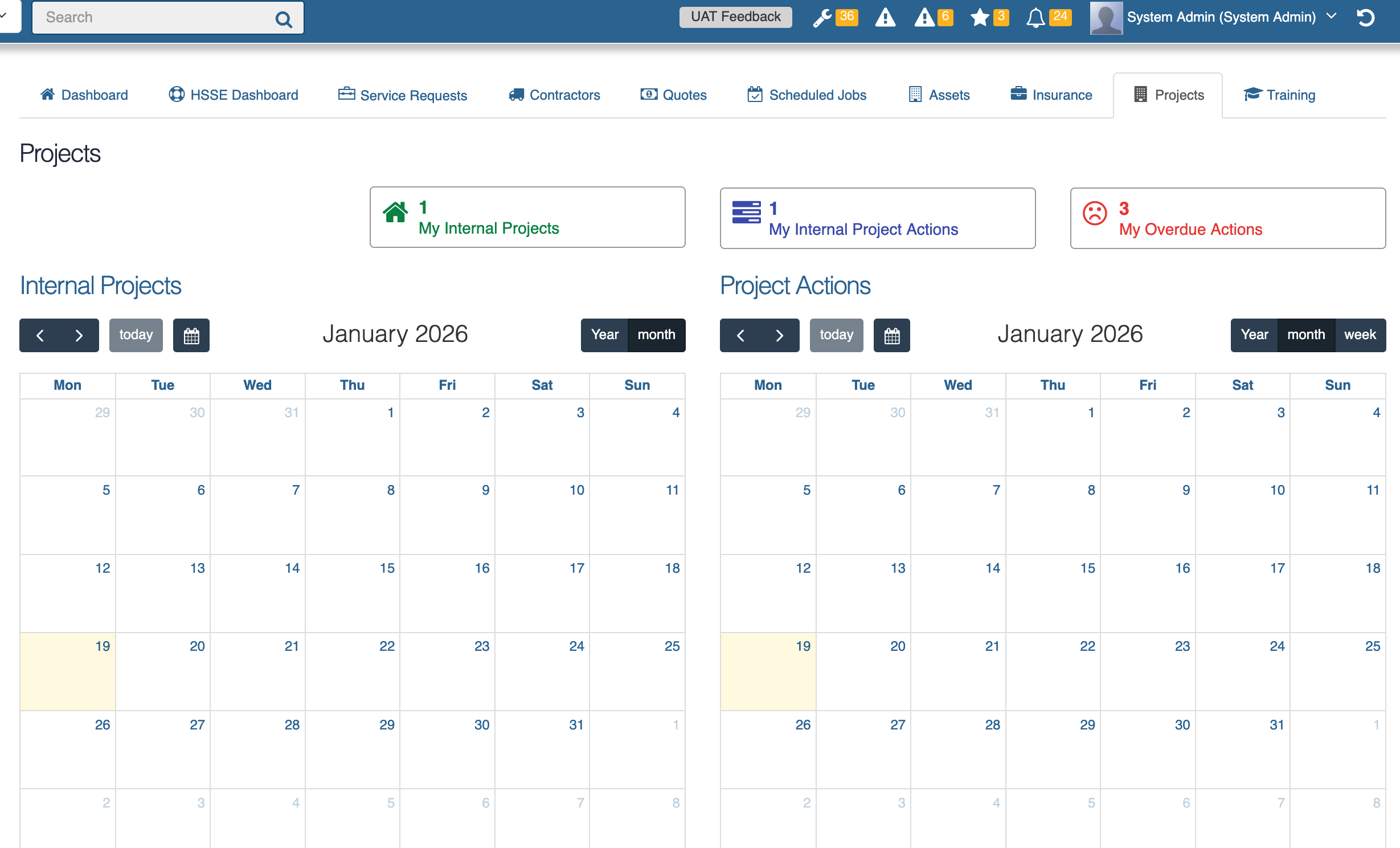 Project Management Interface